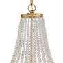 Crystorama Rylee 14" Wide Antique Gold and Glass Chandelier
