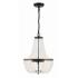 Crystorama Rylee 14" Wide Matte Black 3-Light Crystal Chandelier