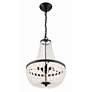 3_Crystorama Rylee 14" Wide Matte Black 3-Light Crystal Chandelier more views