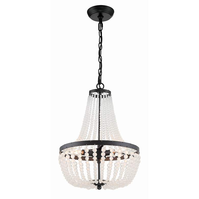 Image 4 Crystorama Rylee 14" Wide Matte Black 3-Light Crystal Chandelier more views