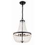 4_Crystorama Rylee 14" Wide Matte Black 3-Light Crystal Chandelier more views