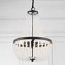 6_Crystorama Rylee 14" Wide Matte Black 3-Light Crystal Chandelier more views