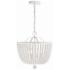 Crystorama Rylee 16 1/2" Wide 4-Light  Matte White Beaded Chandelier