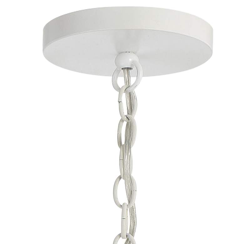 Image 4 Crystorama Rylee 16 1/2" Wide 4-Light  Matte White Beaded Chandelier more views