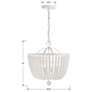 7_Crystorama Rylee 16 1/2" Wide 4-Light  Matte White Beaded Chandelier more views
