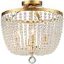 Crystorama Rylee 16 1/2" Wide Antique Gold and Glass Chandelier