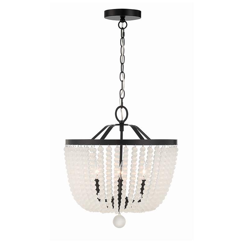 Image 2 Crystorama Rylee 16 1/2" Wide Matte Black 4-Light Chandelier