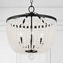 1_Crystorama Rylee 16 1/2" Wide Matte Black 4-Light Chandelier