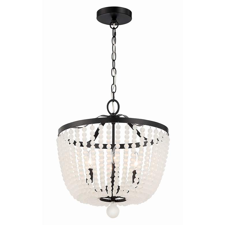 Image 3 Crystorama Rylee 16 1/2" Wide Matte Black 4-Light Chandelier more views