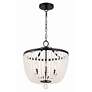 3_Crystorama Rylee 16 1/2" Wide Matte Black 4-Light Chandelier more views
