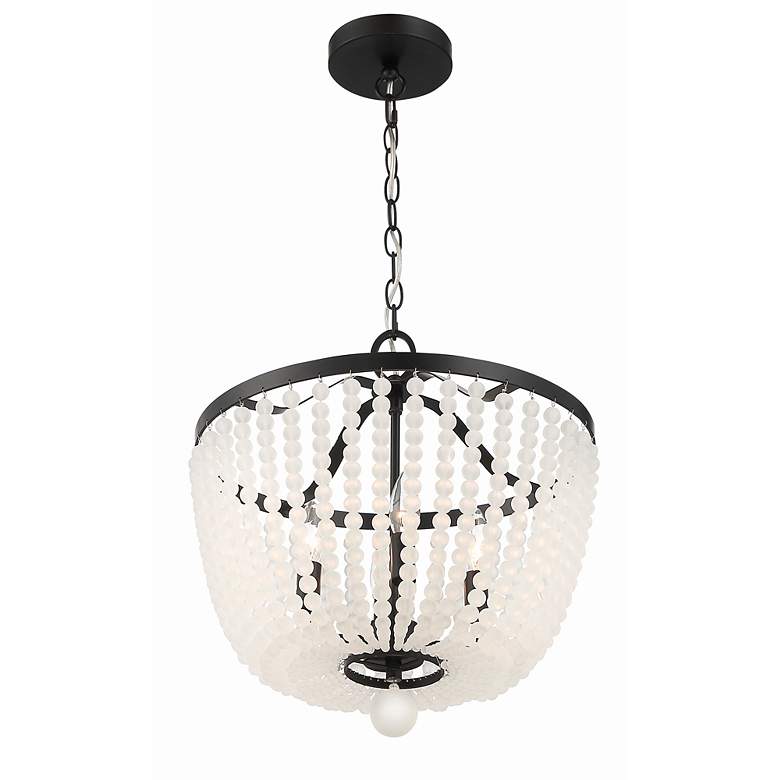 Image 4 Crystorama Rylee 16 1/2" Wide Matte Black 4-Light Chandelier more views