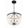 4_Crystorama Rylee 16 1/2" Wide Matte Black 4-Light Chandelier more views