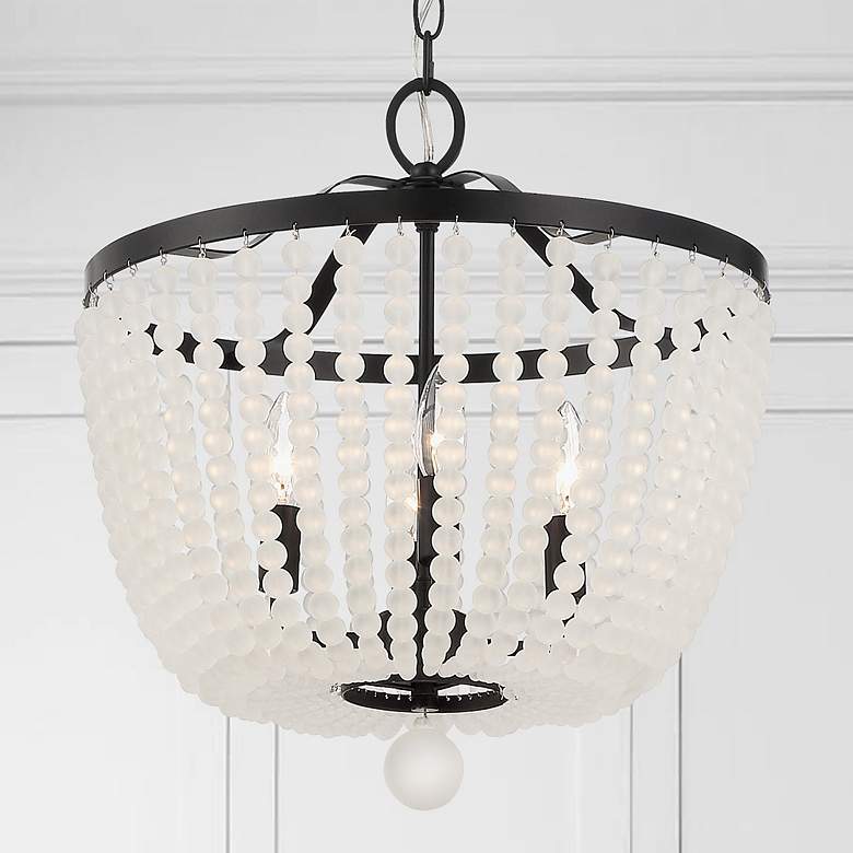 Image 7 Crystorama Rylee 16 1/2" Wide Matte Black 4-Light Chandelier more views