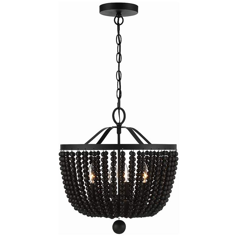 Image 2 Crystorama Rylee 16 1/2" Wide Matte Black Bowl Chandelier