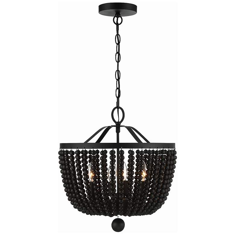 Image 2 Crystorama Rylee 16 1/2 inch Wide Matte Black Bowl Chandelier