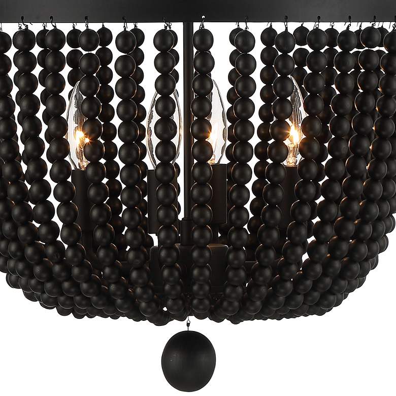 Image 6 Crystorama Rylee 16 1/2" Wide Matte Black Bowl Chandelier more views