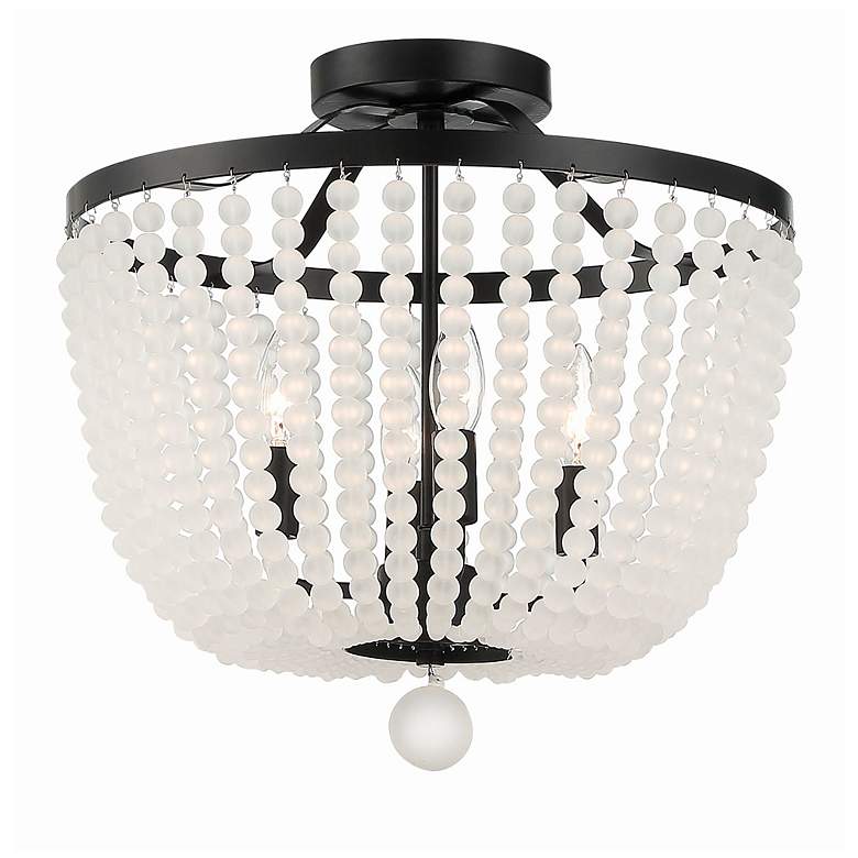 Image 1 Crystorama Rylee 16 1/2" Wide Matte Black Ceiling Light