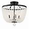 Crystorama Rylee 16 1/2" Wide Matte Black Ceiling Light