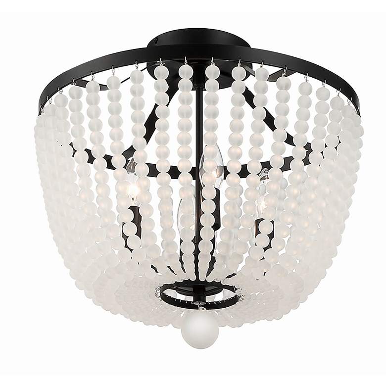 Image 2 Crystorama Rylee 16 1/2" Wide Matte Black Ceiling Light more views
