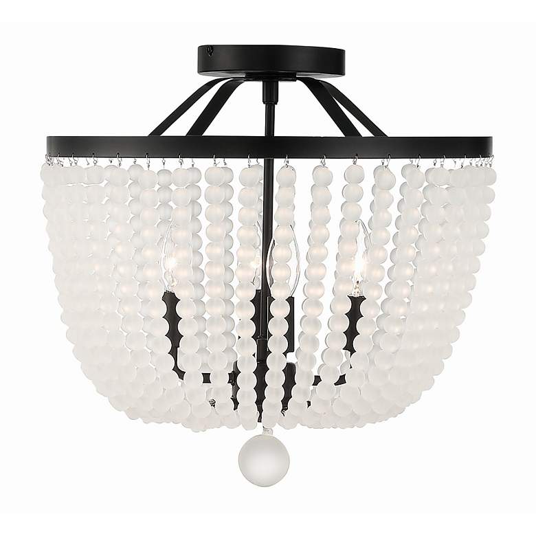 Image 3 Crystorama Rylee 16 1/2" Wide Matte Black Ceiling Light more views