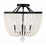 3_Crystorama Rylee 16 1/2" Wide Matte Black Ceiling Light more views