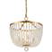 Crystorama Rylee 16 1/2"W Antique Gold Glass Ceiling Light