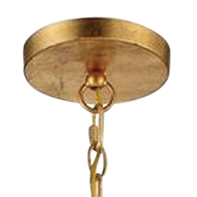 Image 4 Crystorama Rylee 16 1/2 inchW Antique Gold Glass Ceiling Light more views
