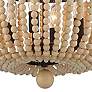 Crystorama Rylee 16 1/2"W Bronze and Wood Beads Ceiling Light
