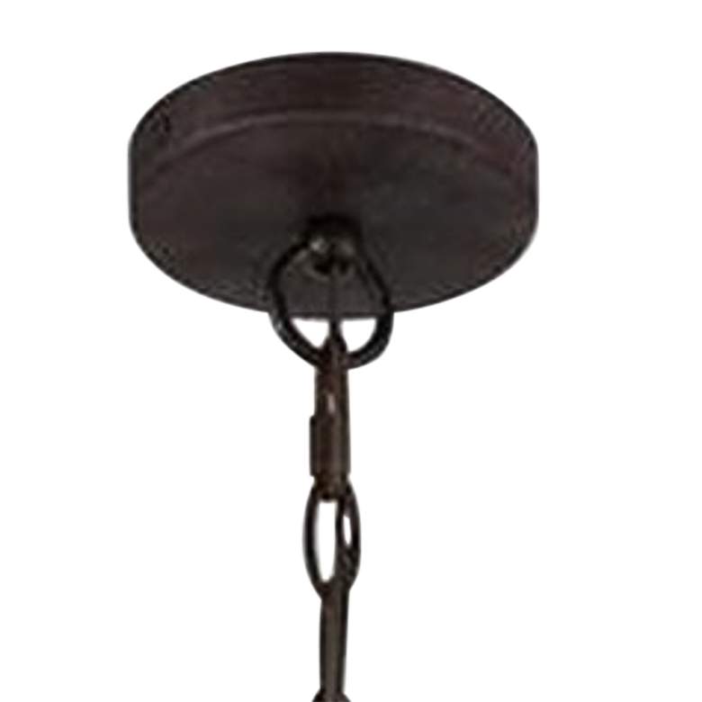 Image 4 Crystorama Rylee 16 1/2 inchW Bronze and Wood Beads Ceiling Light more views