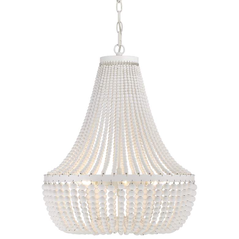 Image 2 Crystorama Rylee 18 3/4 inch Wide Matte White 6-Light Chandelier