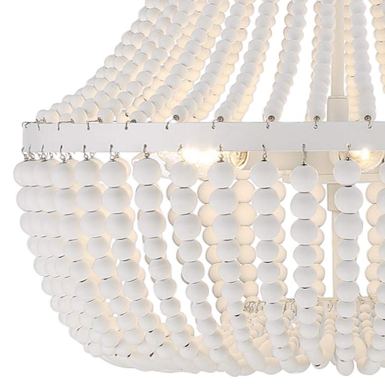 Image 3 Crystorama Rylee 18 3/4" Wide Matte White 6-Light Chandelier more views