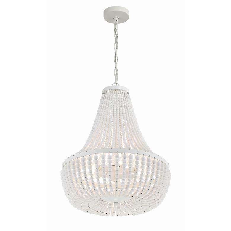 Image 3 Crystorama Rylee 18 3/4" Wide Matte White 6-Light Chandelier more views