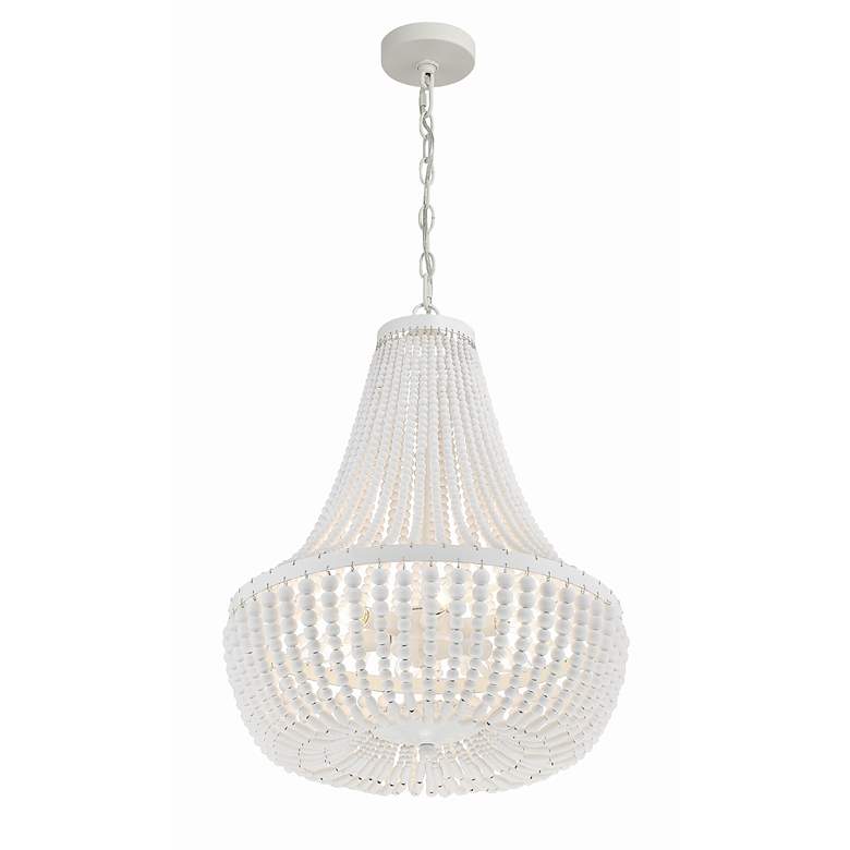 Image 3 Crystorama Rylee 18 3/4 inch Wide Matte White 6-Light Chandelier more views