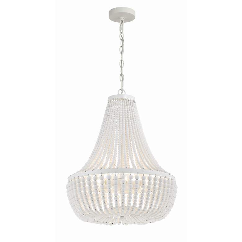 Image 4 Crystorama Rylee 18 3/4" Wide Matte White 6-Light Chandelier more views