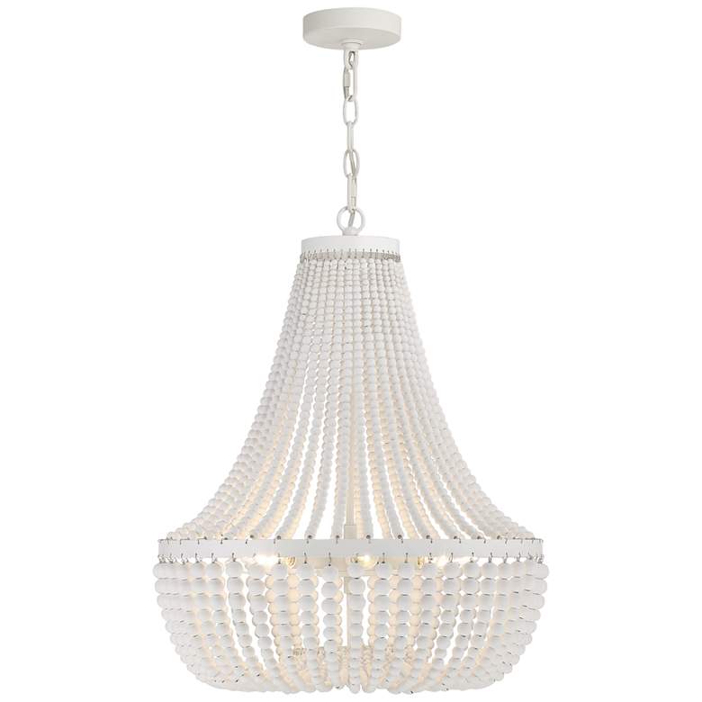 Image 5 Crystorama Rylee 18 3/4" Wide Matte White 6-Light Chandelier more views