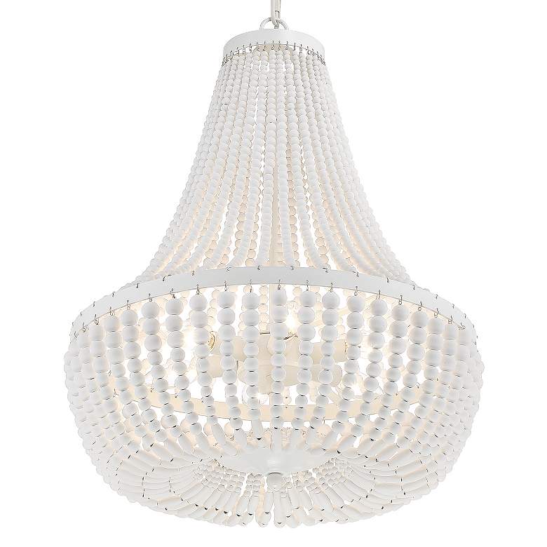 Image 5 Crystorama Rylee 18 3/4 inch Wide Matte White 6-Light Chandelier more views