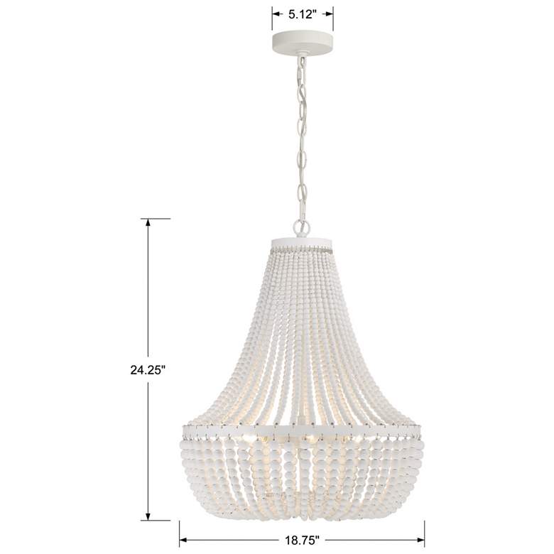 Image 6 Crystorama Rylee 18 3/4" Wide Matte White 6-Light Chandelier more views