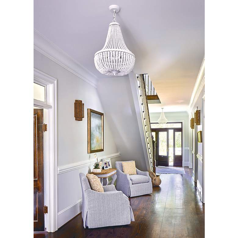 Image 6 Crystorama Rylee 18 3/4" Wide Matte White 6-Light Chandelier more views