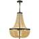 Crystorama Rylee 18 3/4"W Bronze and Wood Beads Chandelier