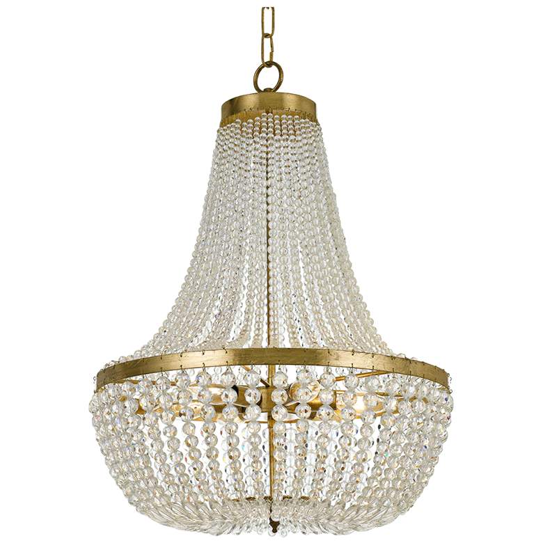 Image 2 Crystorama Rylee 18 inch Wide Antique Gold Chandelier