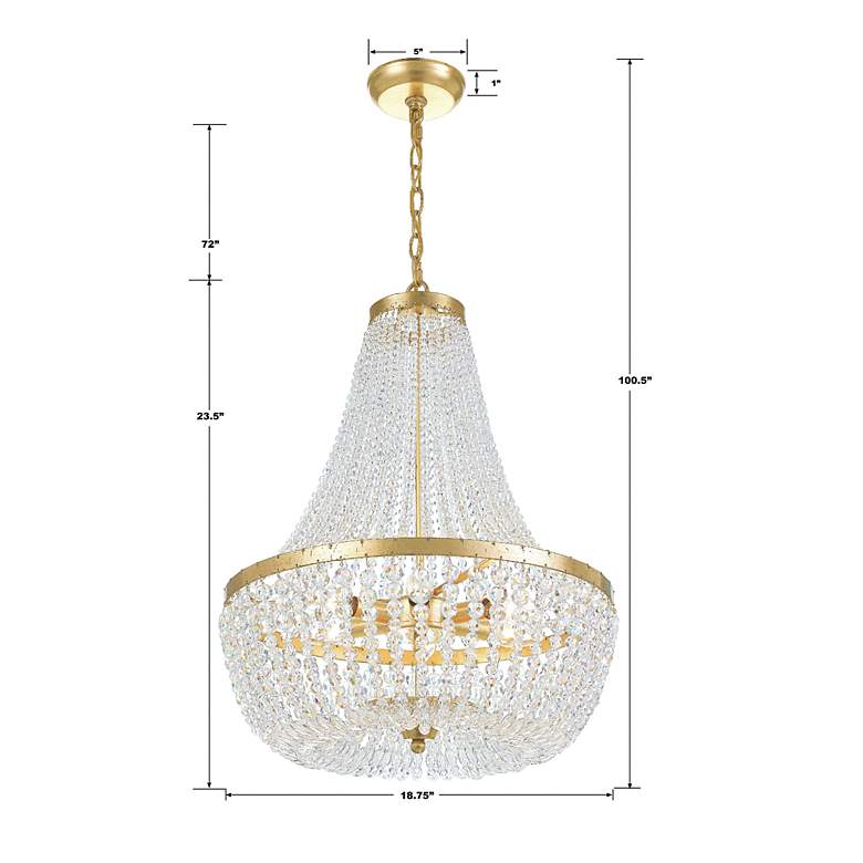 Image 6 Crystorama Rylee 18" Wide Antique Gold Chandelier more views