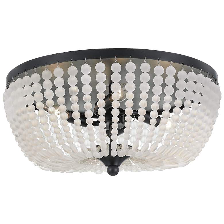 Image 1 Crystorama Rylee 18" Wide Matte Black Ceiling Light