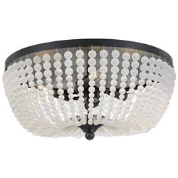 Crystorama Rylee 18" Wide Matte Black Ceiling Light
