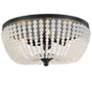 3_Crystorama Rylee 18" Wide Matte Black Ceiling Light more views