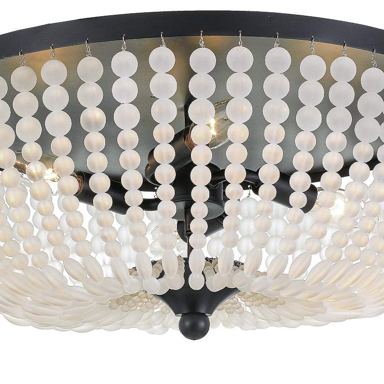Image 4 Crystorama Rylee 18" Wide Matte Black Ceiling Light more views