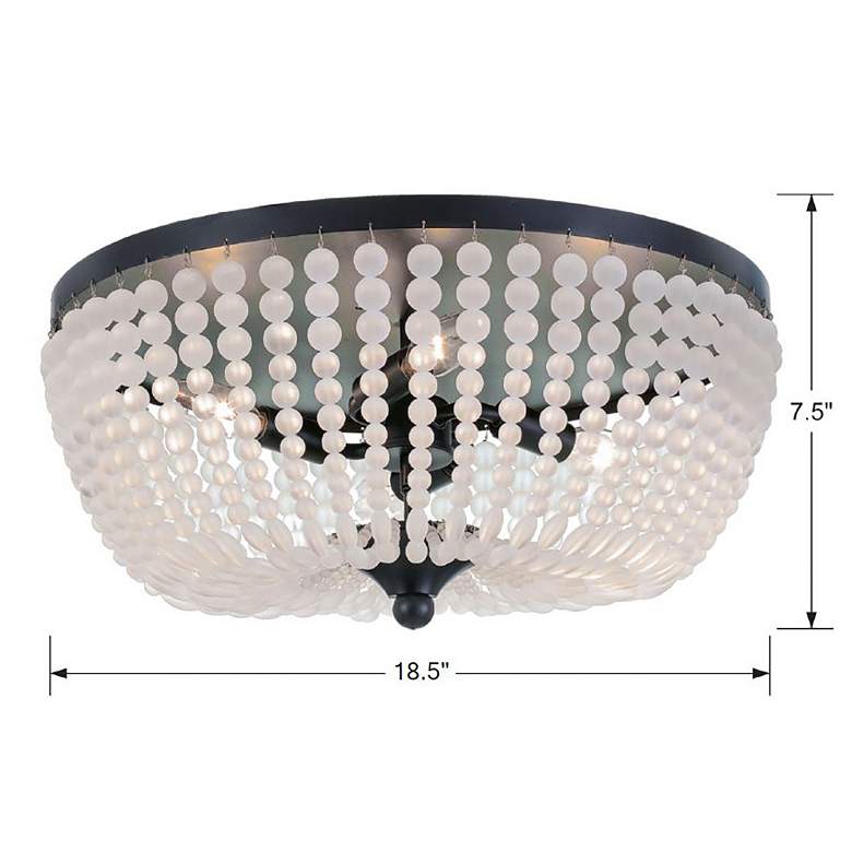 Image 5 Crystorama Rylee 18" Wide Matte Black Ceiling Light more views
