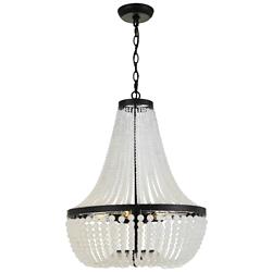 Crystorama Rylee 18" Wide Matte Black Crystal Chandelier