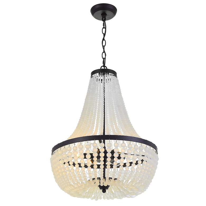 Image 3 Crystorama Rylee 18 inch Wide Matte Black Crystal Chandelier more views