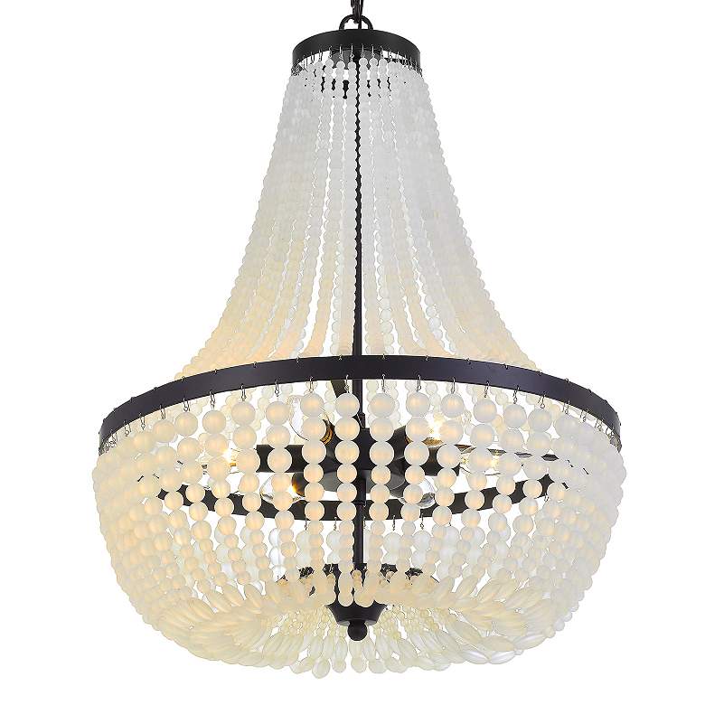 Image 4 Crystorama Rylee 18" Wide Matte Black Crystal Chandelier more views