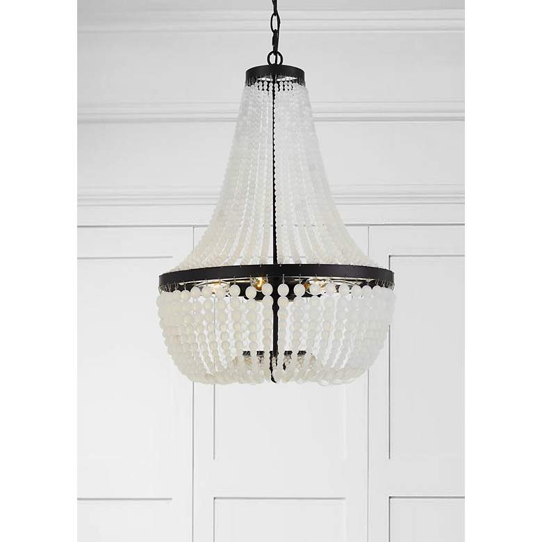 Image 7 Crystorama Rylee 18" Wide Matte Black Crystal Chandelier more views